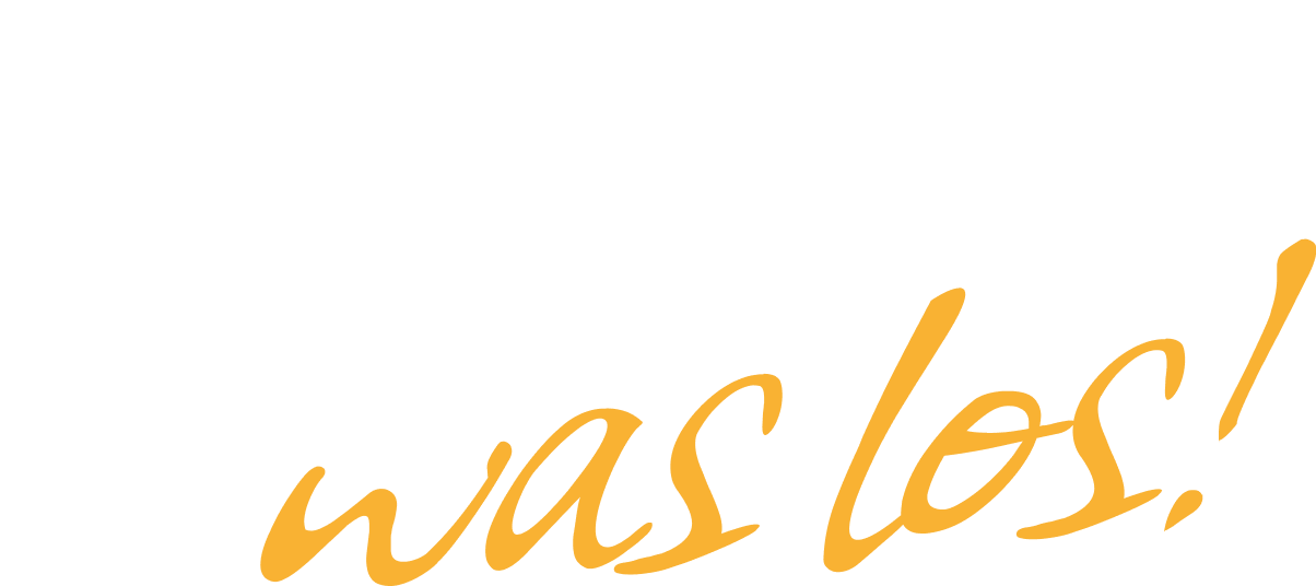 Do isch was los Logo Der Text zeigt in handschriftlicher Schrift: „Do isch was los!“ und drückt aufbaufordernd aus, dass irgendwo etwas Spannendes oder Interessantes passiert.